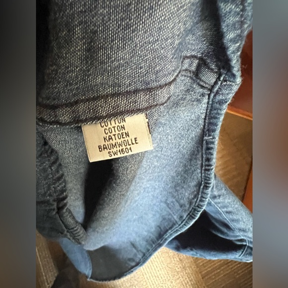 NWT retro Civilian Heritage traditional Irish Grandfather Shirt. M denim - Picture 15 of 16